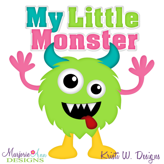 My Little Monster SVG Cutting Files + Clipart - Click Image to Close